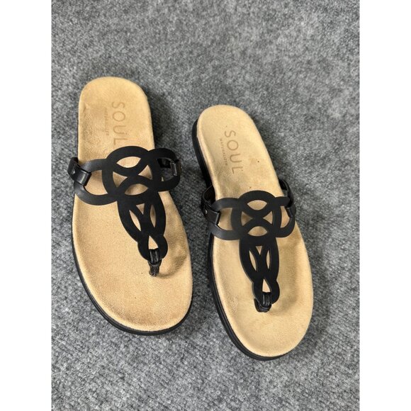 Soul Naturalizer Janice Women's 9M Black Sandals Cutout Design Cushioned Footbed - Picture 8 of 16